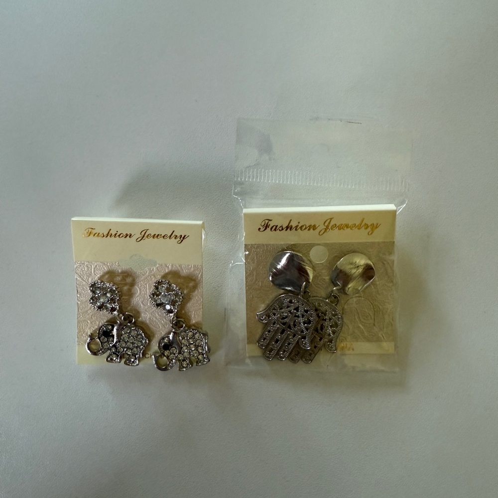 Fashion Jewelry Silver and Gold Earrings Set